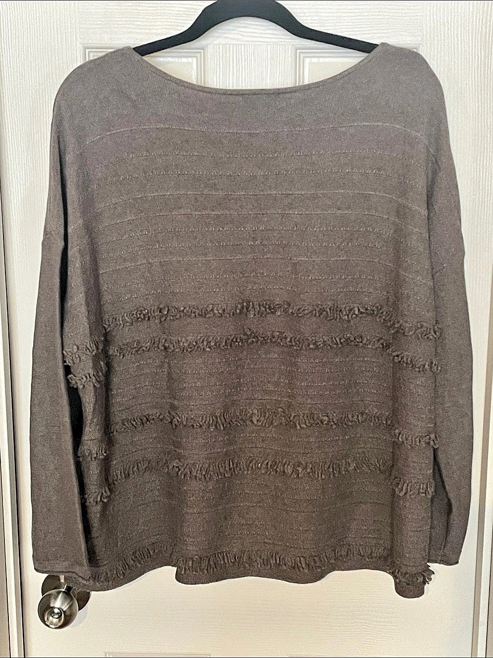 J.Jill Textured Crew Neck Sweater Brown Size Medium